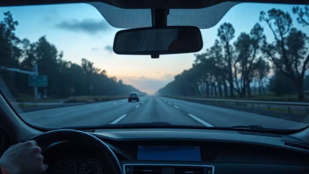 Dash cam mounted low on a windshield for a guide to state laws
