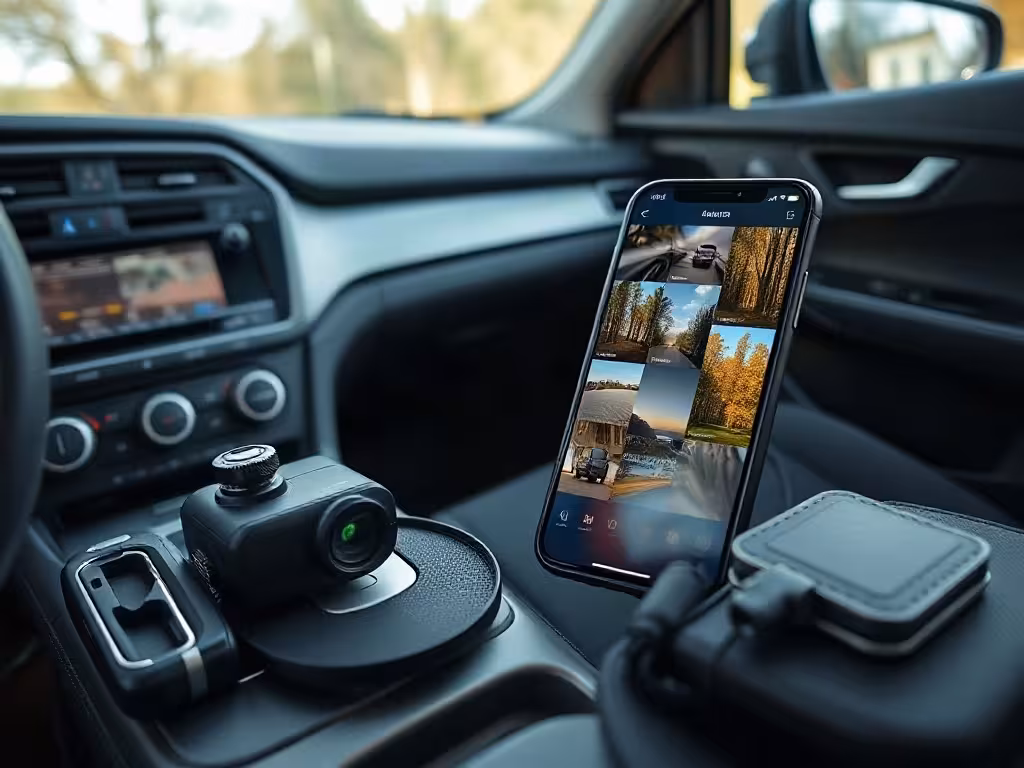 Retrieving video while comparing the DashOne Pro and CamHandy setup.